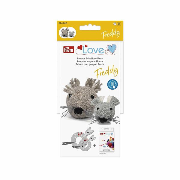 624200 Шаблон для помпона Prym Love Мышонок Фреди