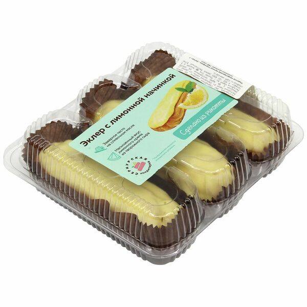 Пирожное Сернурская Кондитерка Эклер Лимонный с рикоттой