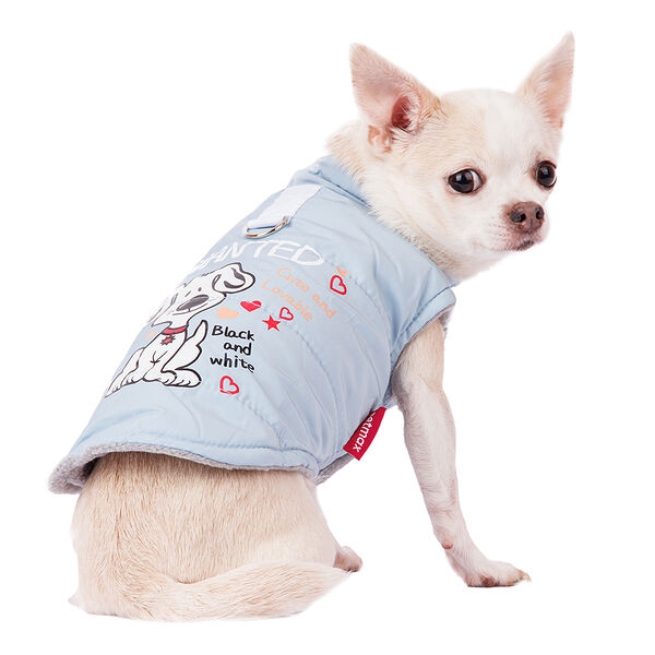 Куртка для собак XS голубой (унисекс)