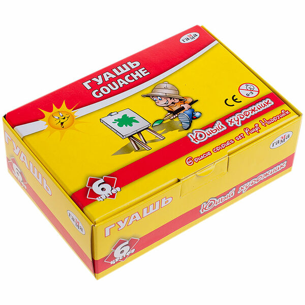 Гуашь ЮНЫЙ ХУДОЖНИК, 6 цв.