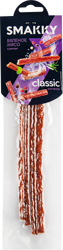 Мясо птицы вяленое Smakky копченое, острое