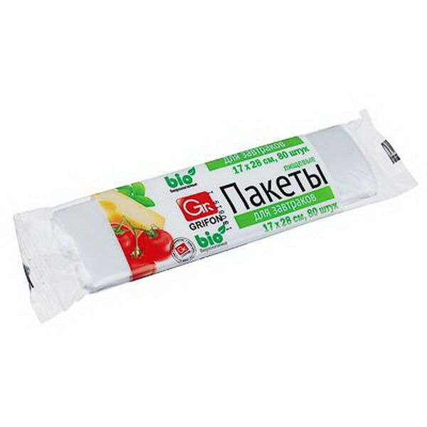 Пакеты для завтрака GRIFON 1л (17 x 28 см, 8 мкм), 80 шт. в рулоне /80/1 101-051