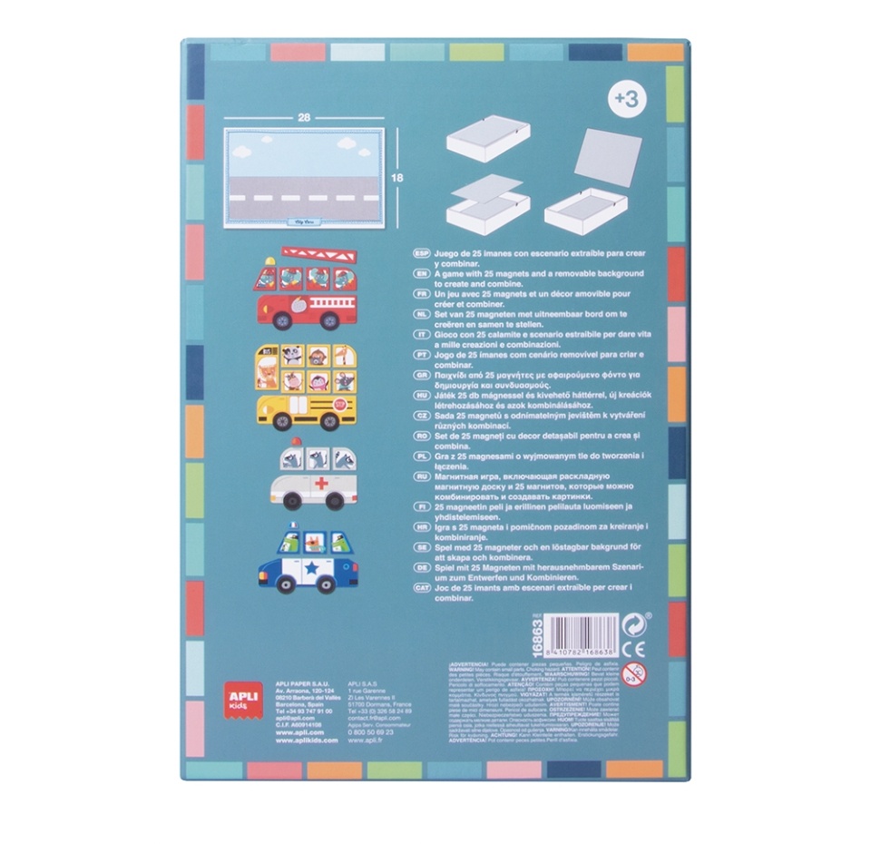 

Игра магнитная Apli Kids Городские машины