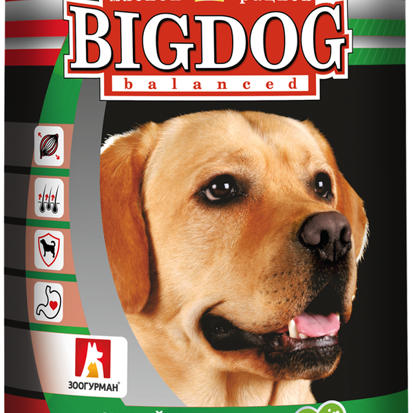 Корм для собак Зоогурман Big Dog Индейка Белое Зерно (россия) 850г