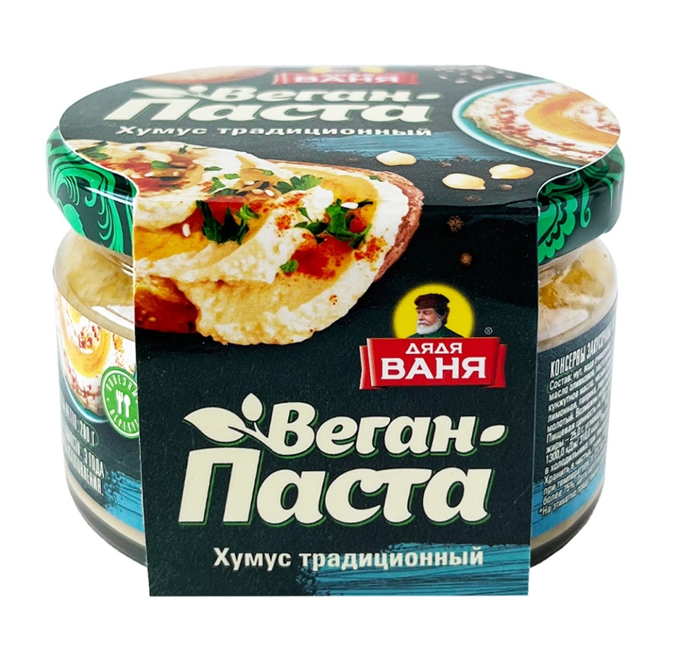 

Хумус Дядя Ваня традиционный (веган) 200г, Россия