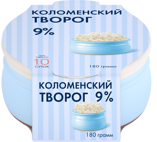 

Творог Коломенский 9% 180 г