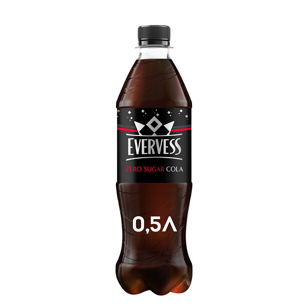 Evervess Cola Zero Sugar/Эвервесс Кола без сахара газированный напиток 0,5л, бутылка