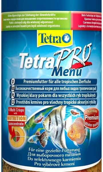 Корм для всех видов рыб Tetra Pro Menu 4 вида чипсов 250мл