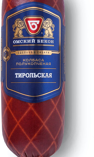 Колбаса Омский бекон Тирольская полукопченая 380г