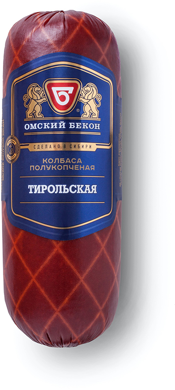 

Колбаса Омский Бекон Тирольская полукопченая 380 г