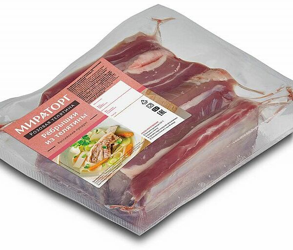 Ребрышки для первых блюд из розовой телятины Мираторг