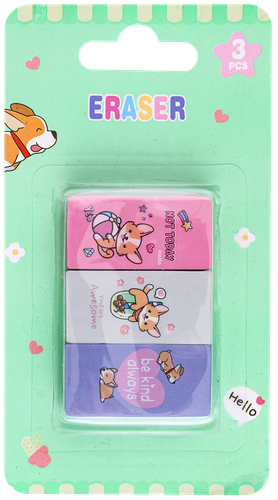 

Набор ластиков ЛЕНТА KIDS Corgi, 3шт
