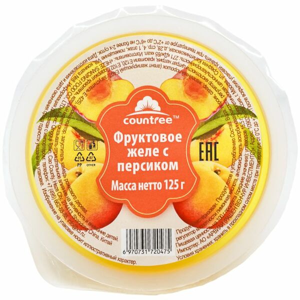 Желе Countree фруктовое с персиком 125 г