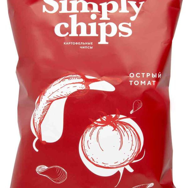 Чипсы картофельные Simply Chips Острый томат