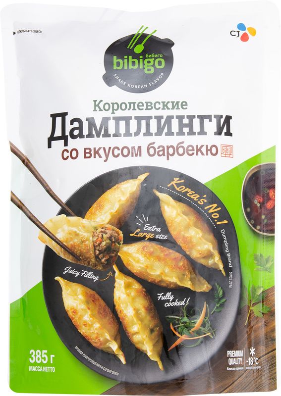 

Дамплинги Bibigo Королевские со вкусом барбекю 385 г