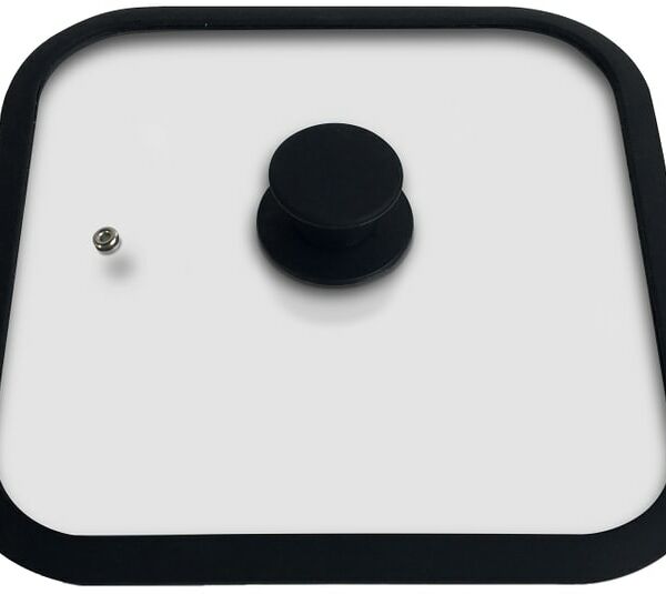 Крышка Mallony Quadrato стеклянная с силиконовым ободком 26*26см