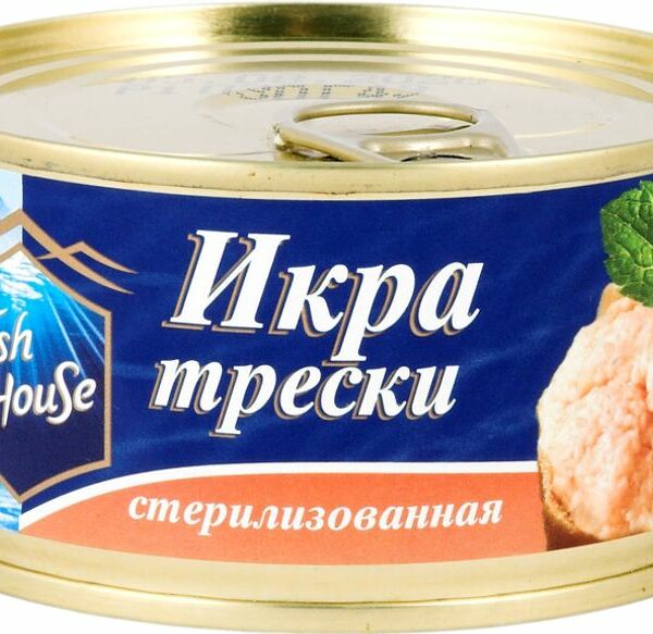 Икра трески атлантической Fish House стерилизованная 185г