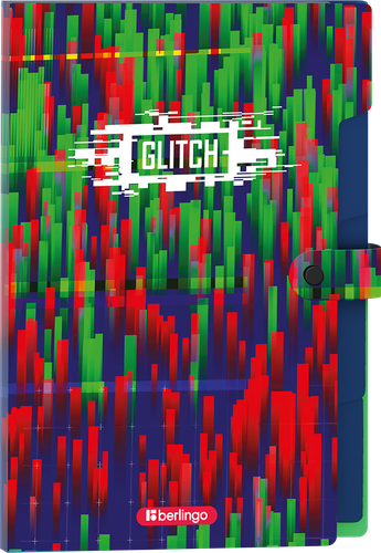 

Папка Berlingo Glitch, А4, 5 отделений, на кнопке, с рисунком