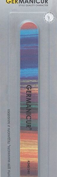 Пилка-наждак для ногтей прямая Germanicur GM-1515-D (240/240) цветная