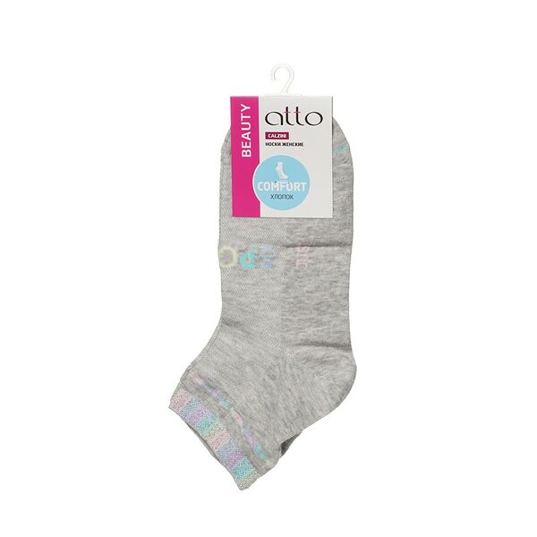 Женские носки Atto трикотажные C1478, серые, р.23-25