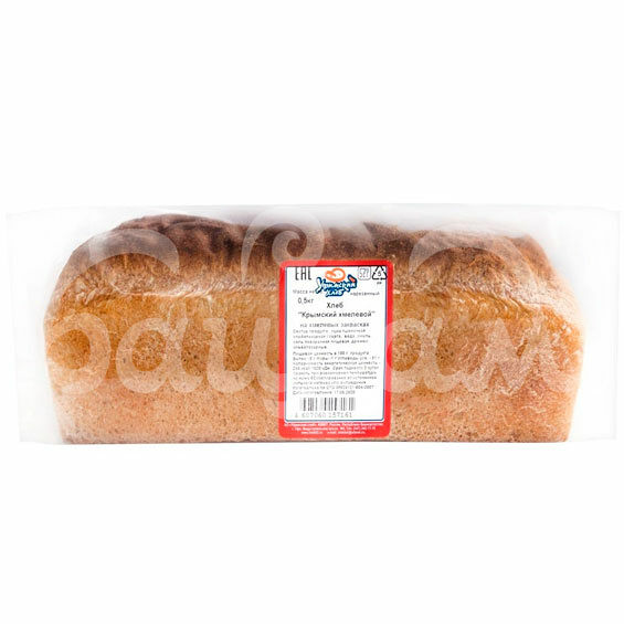 Хлеб Крымский 500гр Хмелевой 1с Уфимский Хлеб мешок + этикетка