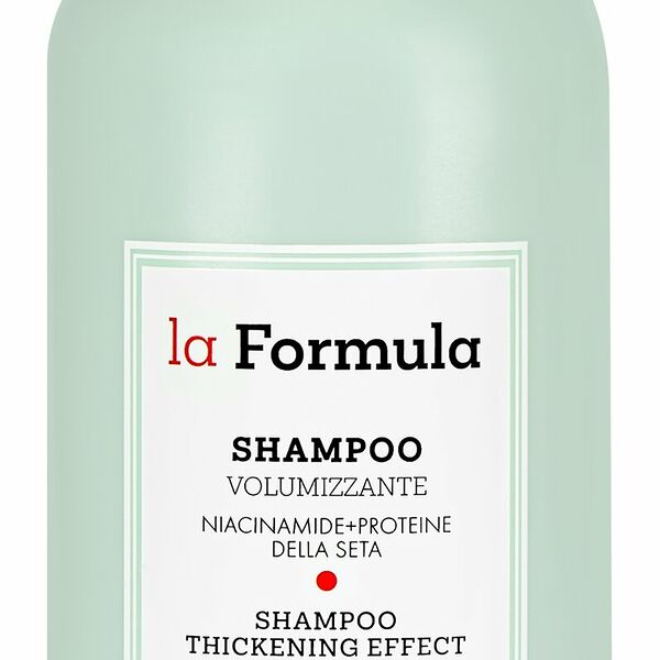 LA FORMULA Шампунь с протеинами шелка и ниацинамидом для объема, густоты и уплотнения волос, 300 мл