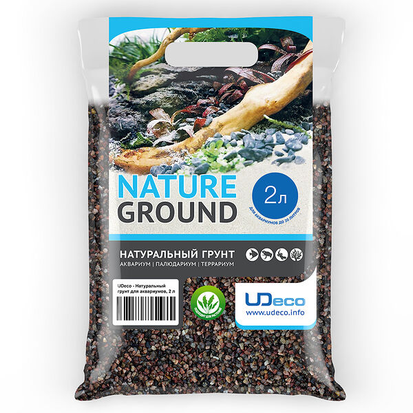 River Brown Натуральный грунт Коричневый песок для аквариумов и террариумов, 0,6-2,5 мм.