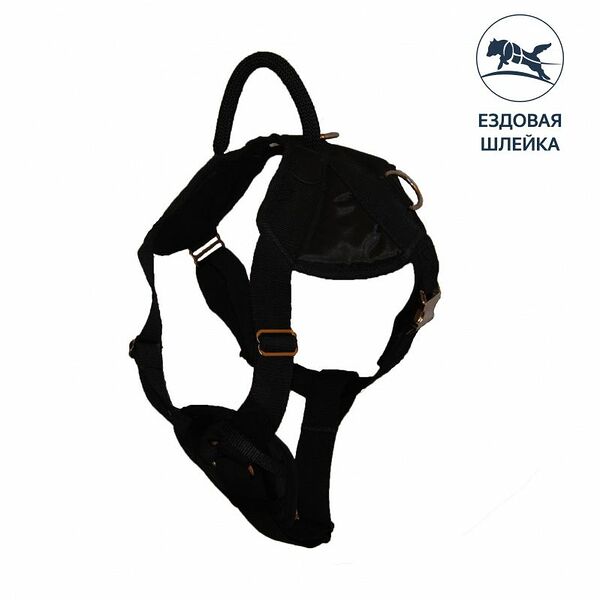 Шлейка нейлоновая Каскад с грудью, с металлической фурнитурой S