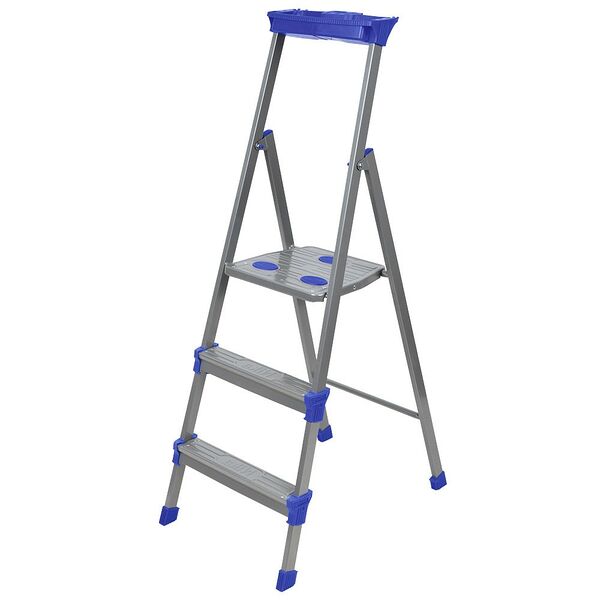 Стремянка трехступенчатая Ника, высота рабочей площадки 0,62м, лоток для инструментов