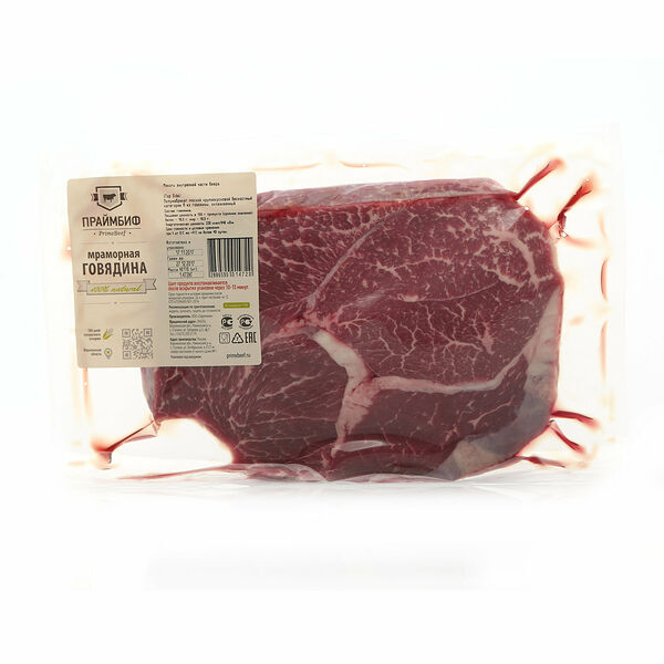 Мраморная говядина мякоть внутренней части бедра ТМ Праймбиф