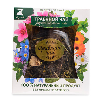

Чай зелёный травяной листовой, «7 Трав», 45 г, Россия