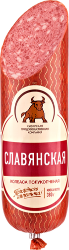 

Колбаса полукопченая Сибирская продовольственная компания Славянская 380 г
