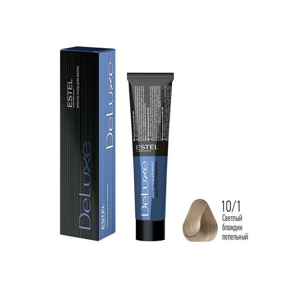 Краска - уход для волос Estel De Luxe 10/01 Светлый блондин пепельный 60мл