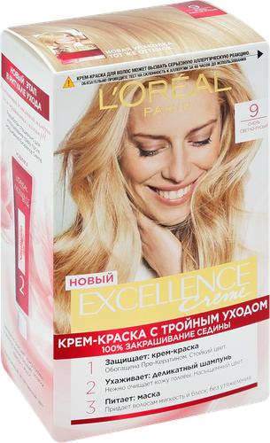 

Краска L’Oreal Excellence Creme 9 Очень светло-русый 192 мл