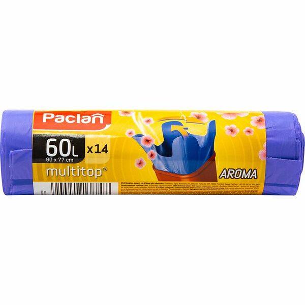 Мешки для мусора с ушками Paclan Multitop Aroma 60 л 14 шт