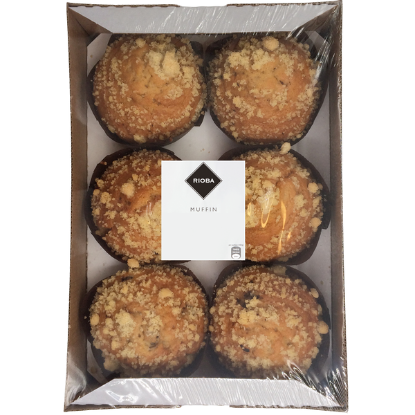 Маффины Rioba с черной смородиной замороженные, 85 г x 6 шт