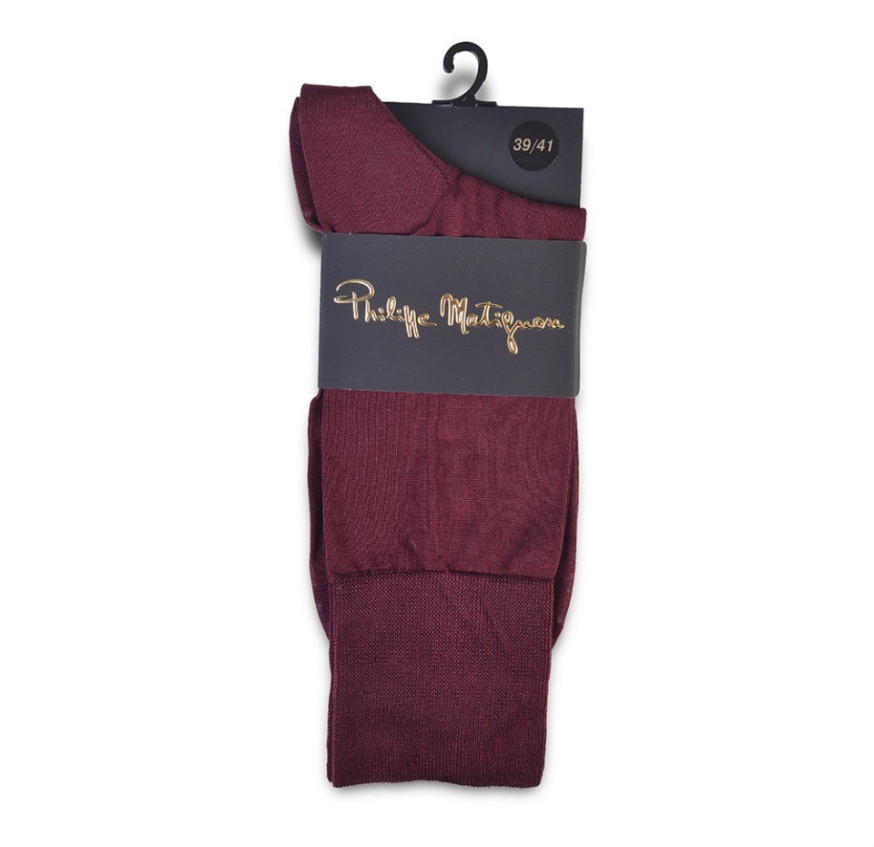 

Носки Philippe Matignon 701 мерсеризованный хлопок Бордо размер 39-41