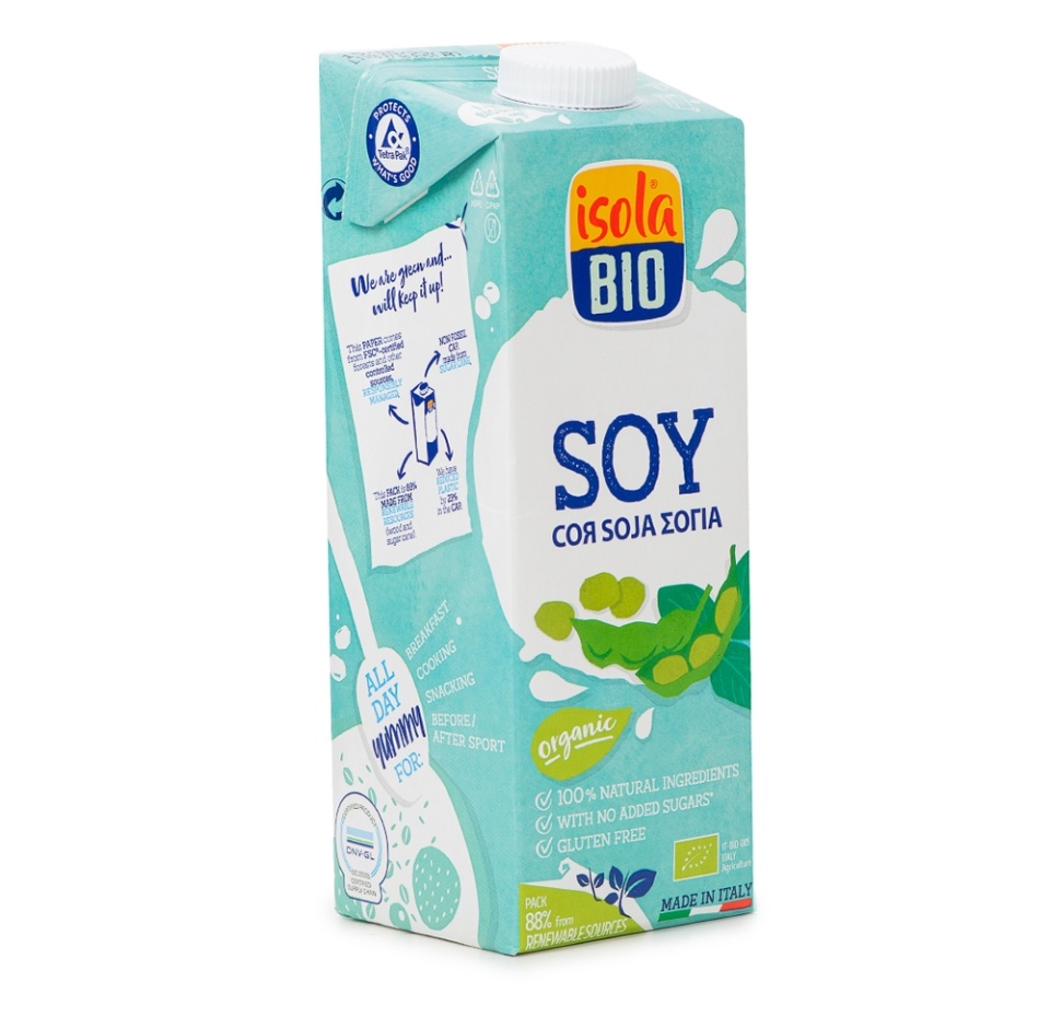 

Напиток соевый Isola bio натуральный без глютена, 1л