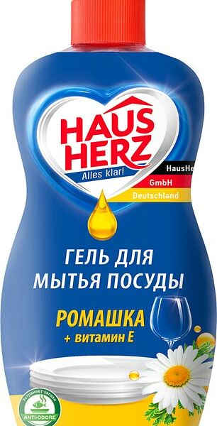 Средство для мытья посуды Haus Herz Ромашка + Витамин Е 450мл