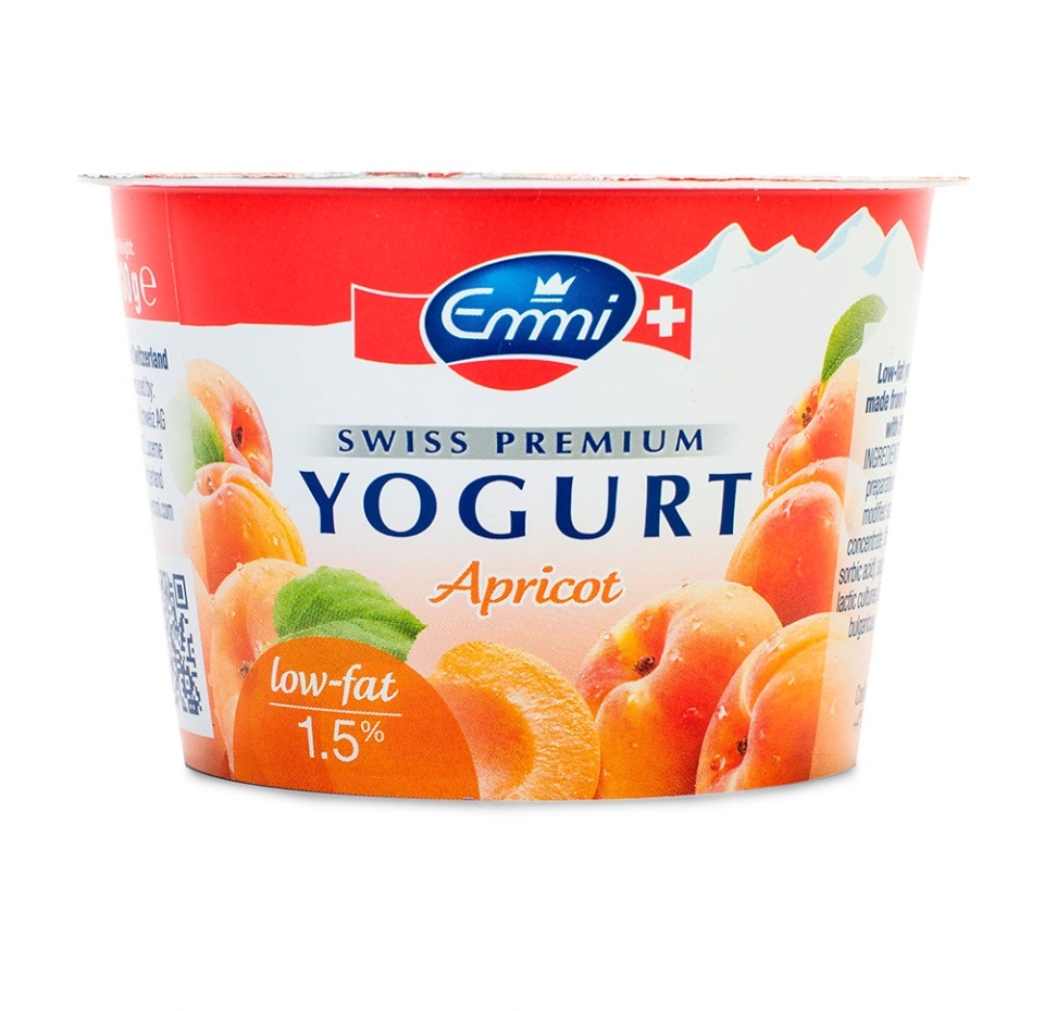 

Йогурт Emmi Swiss Premium с абрикосом 1.5% 100 г