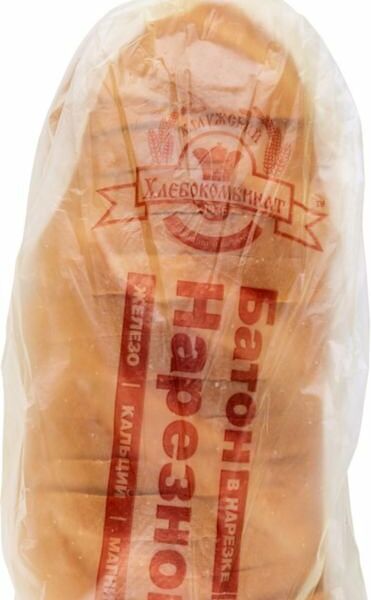 Батон нарезной Калужский хлебокомбинат в нарезке