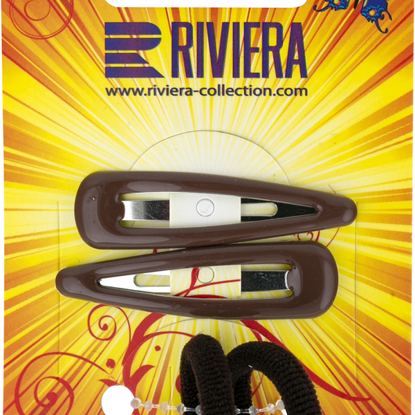 Набор детских аксессуаров для волос RIVIERA резинка 2шт, заколка 2шт, Арт. 55401