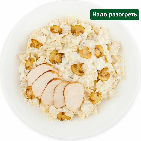 Паста Альфредо с курицей и грибами