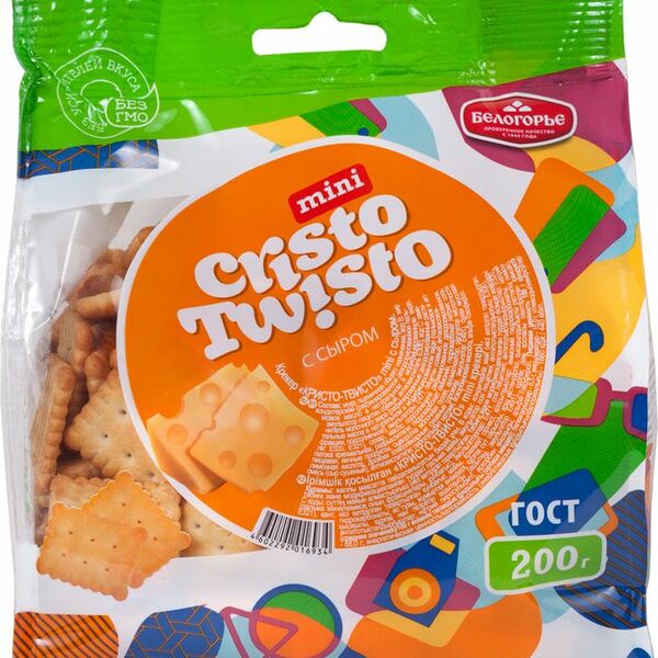 Крекер Белогорье Кристо-Твисто mini с сыром 200г