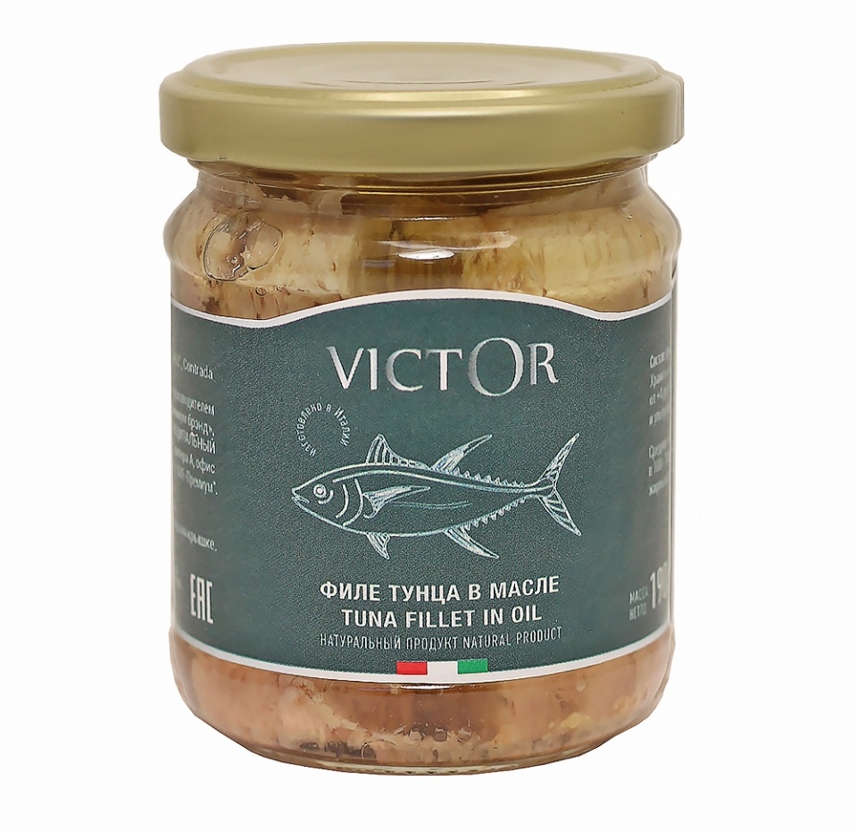 

Филе тунца VictOr в масле 190 г