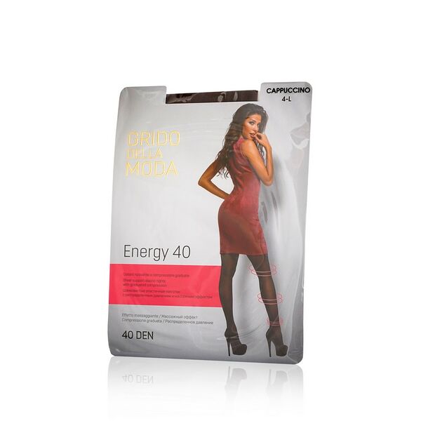 Женские колготки Grido della Moda Energy 40den Cappuccino 4 размер