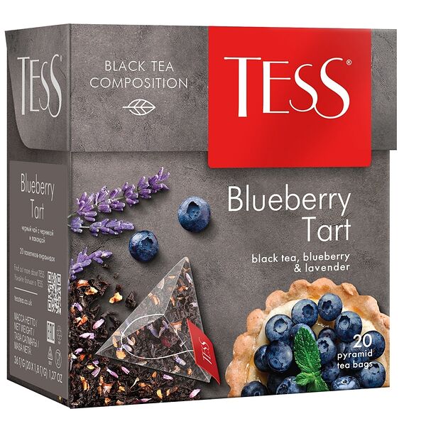 Чай черный Tess Blueberry Tart 20 пирамидок
