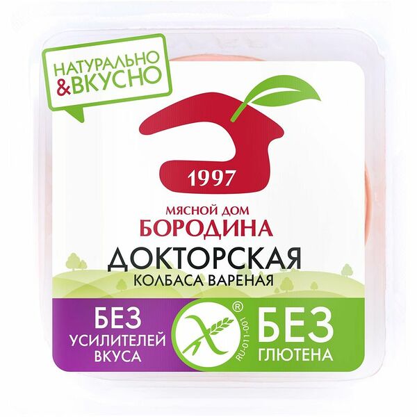 Колбаса Мясной Дом Бородина Докторская вареная категории А, 190г