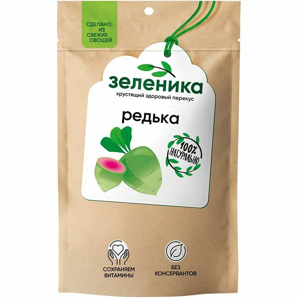 Редька сушёная Зеленика Здоровый перекус