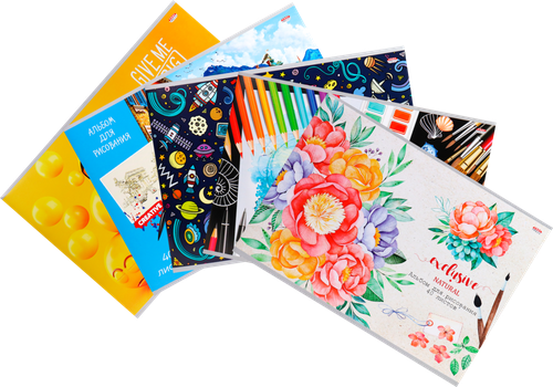 

Альбом для рисования PROF-PRESS Микс №1 А4 40 листов, на скрепке, в ассортименте